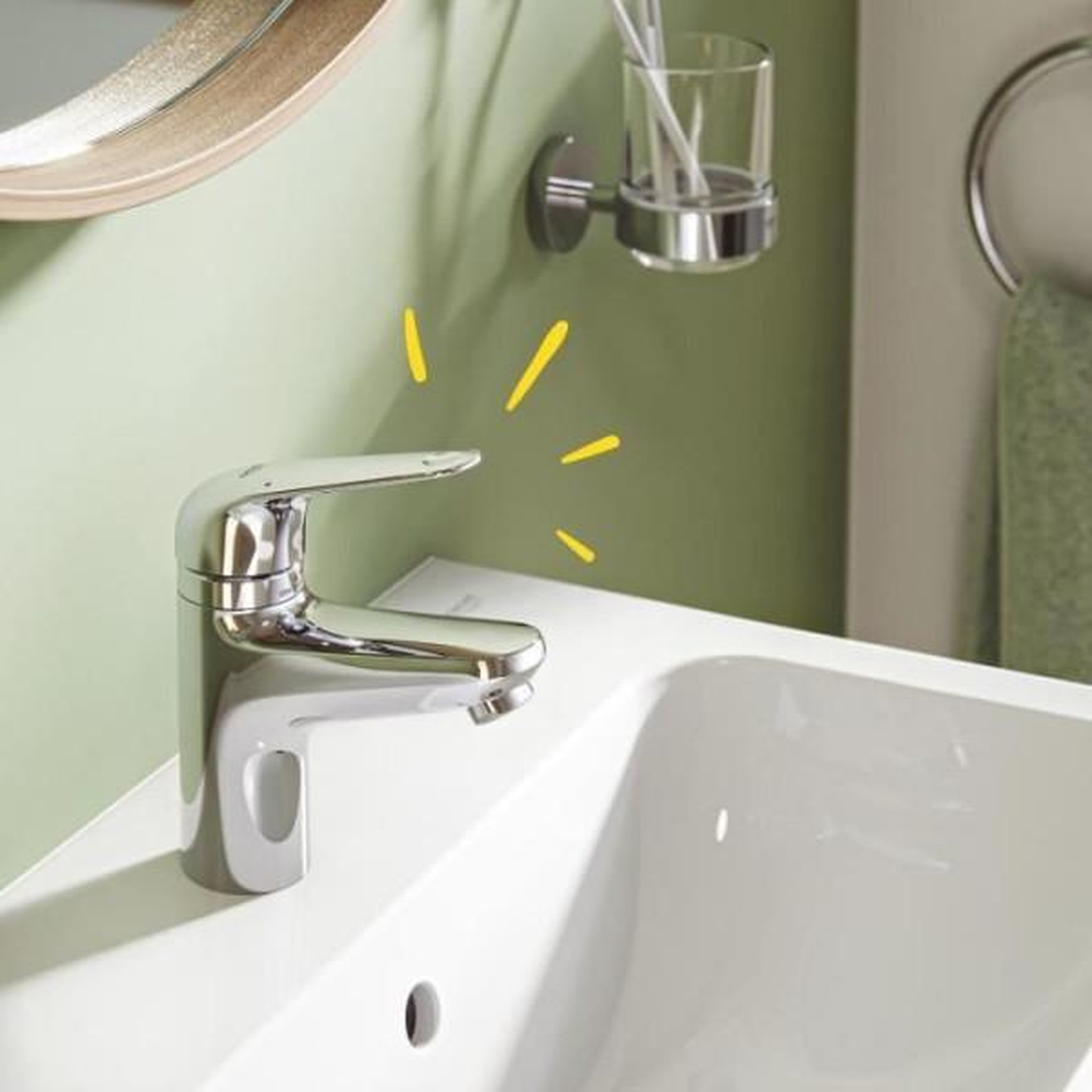Voir la diapositive 3 : Grohe Mitigeur monocommande - grohe - 24319001 - lavabo swift - avec sécurité enfant - taille s