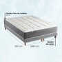 Voir la diapositive 5 : IDLITERIE Ensemble Matelas Ressort 7 zones H.28cm + Sommier + couette + oreillers Fabriqué en France MAX