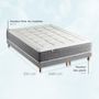 Voir la diapositive 5 : IDLITERIE Ensemble Matelas Ressort 7 zones H.28cm + Sommier + couette + oreillers Fabriqué en France MAX