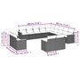 Voir la diapositive 6 : VIDAXL Salon de jardin avec coussins 13 pcs noir resine tressee