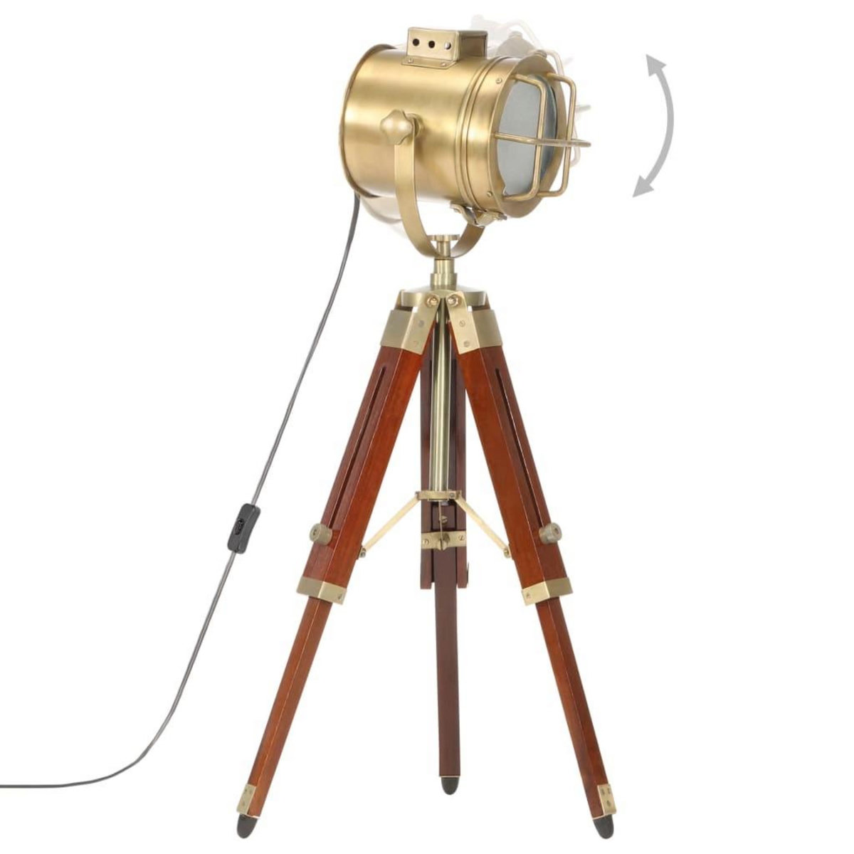 VIDAXL Lampadaire a trepied bois de manguier massif 69 cm