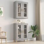 VIDAXL Armoire murale suspendue Sonoma gris 69,5x34x90 cm