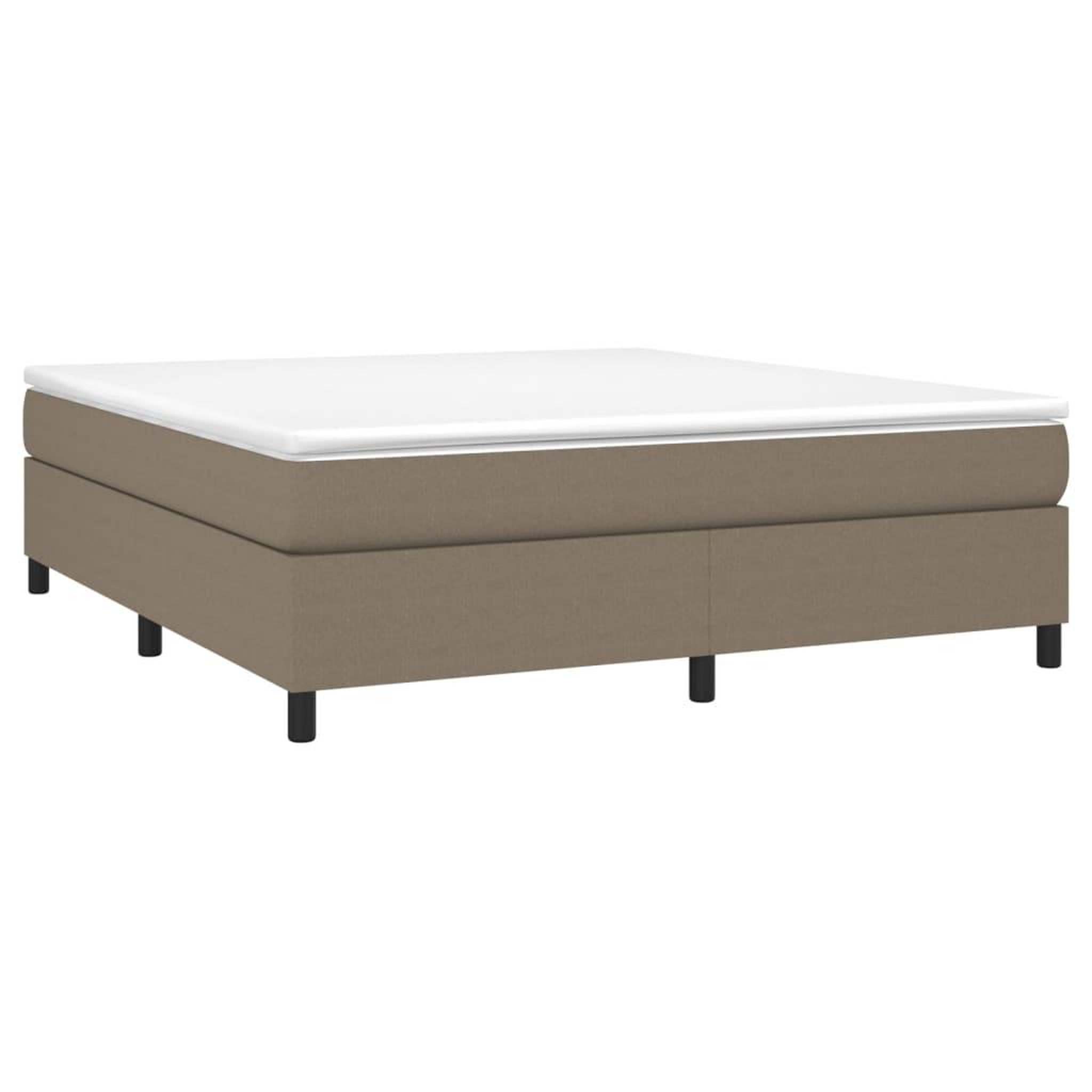 Voir la diapositive 3 : VIDAXL Cadre de lit sans matelas taupe 160x200 cm tissu