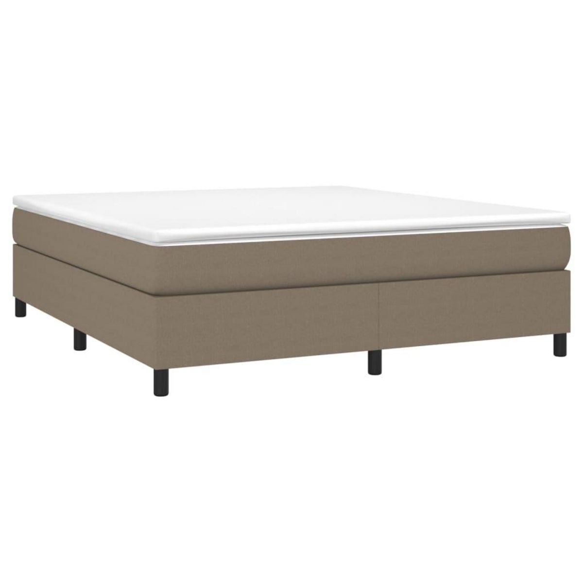 VIDAXL Cadre de lit sans matelas taupe 160x200 cm tissu