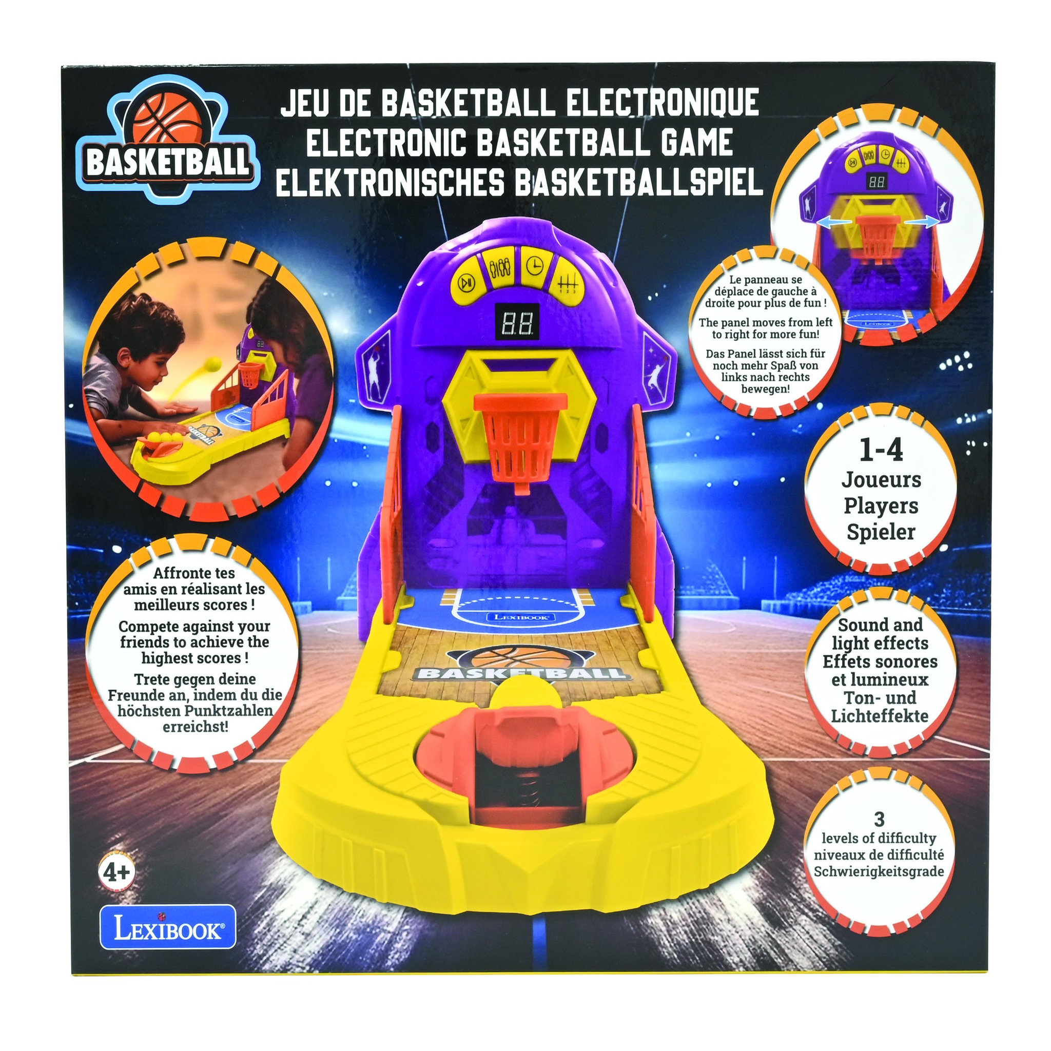 Voir la diapositive 5 : Lexibook Jeu de Basketball Électronique avec effets lumineux et sonores