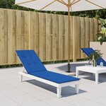 VIDAXL Coussin de chaise de terrasse bleu royal (75+105)x50x4 cm