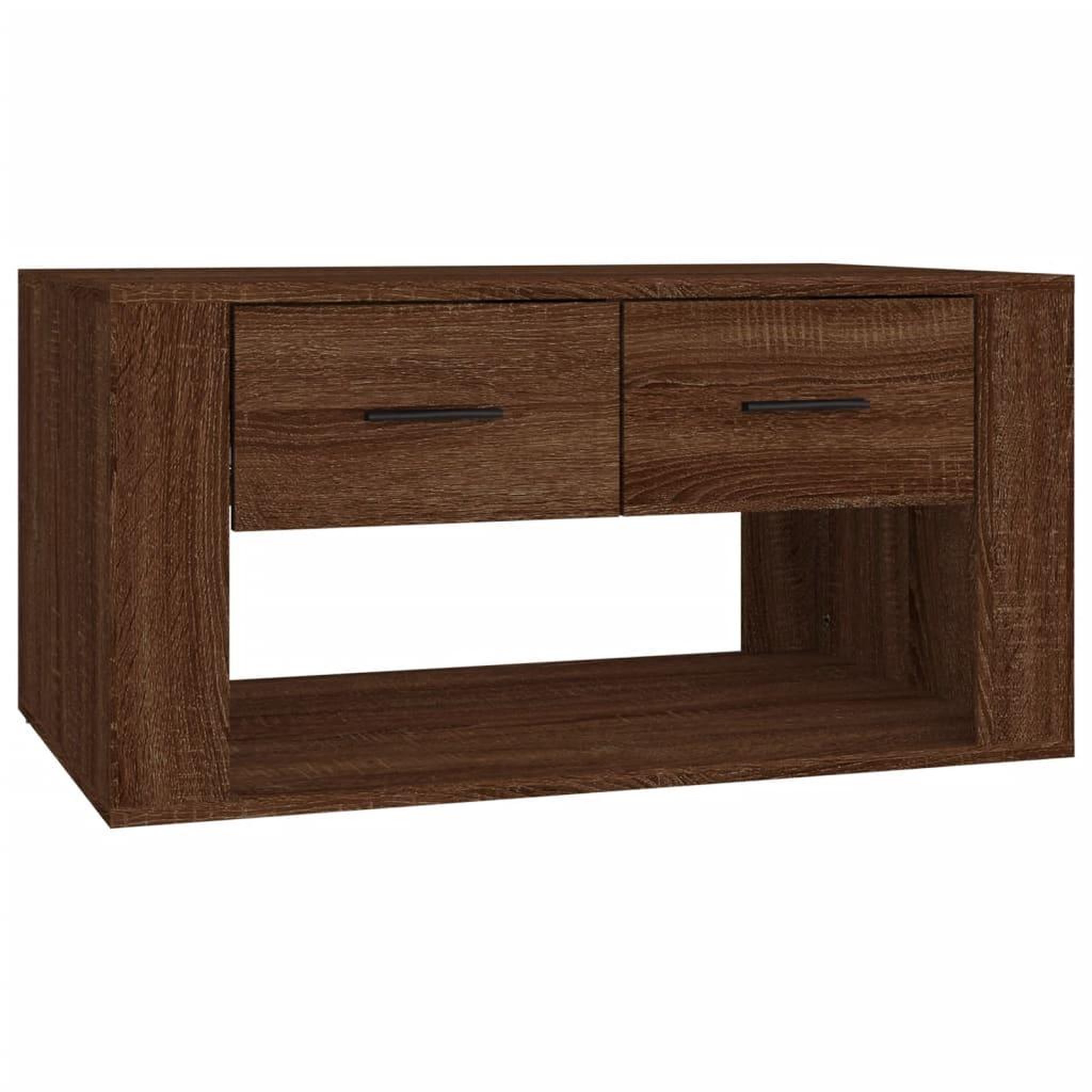 Voir la diapositive 2 : VIDAXL Table basse Chene marron 80x50x40 cm Bois d'ingenierie