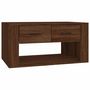 Voir la diapositive 2 : VIDAXL Table basse Chene marron 80x50x40 cm Bois d'ingenierie