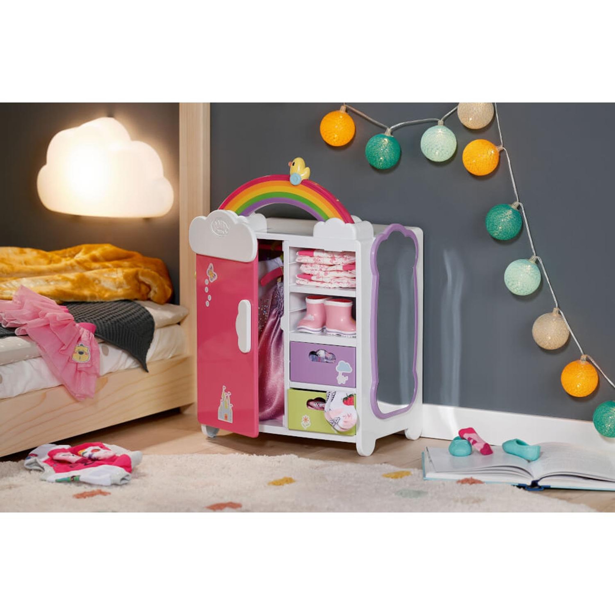 Voir la diapositive 4 : Zapf Creation Baby born Armoire arc-en-ciel pour poupées