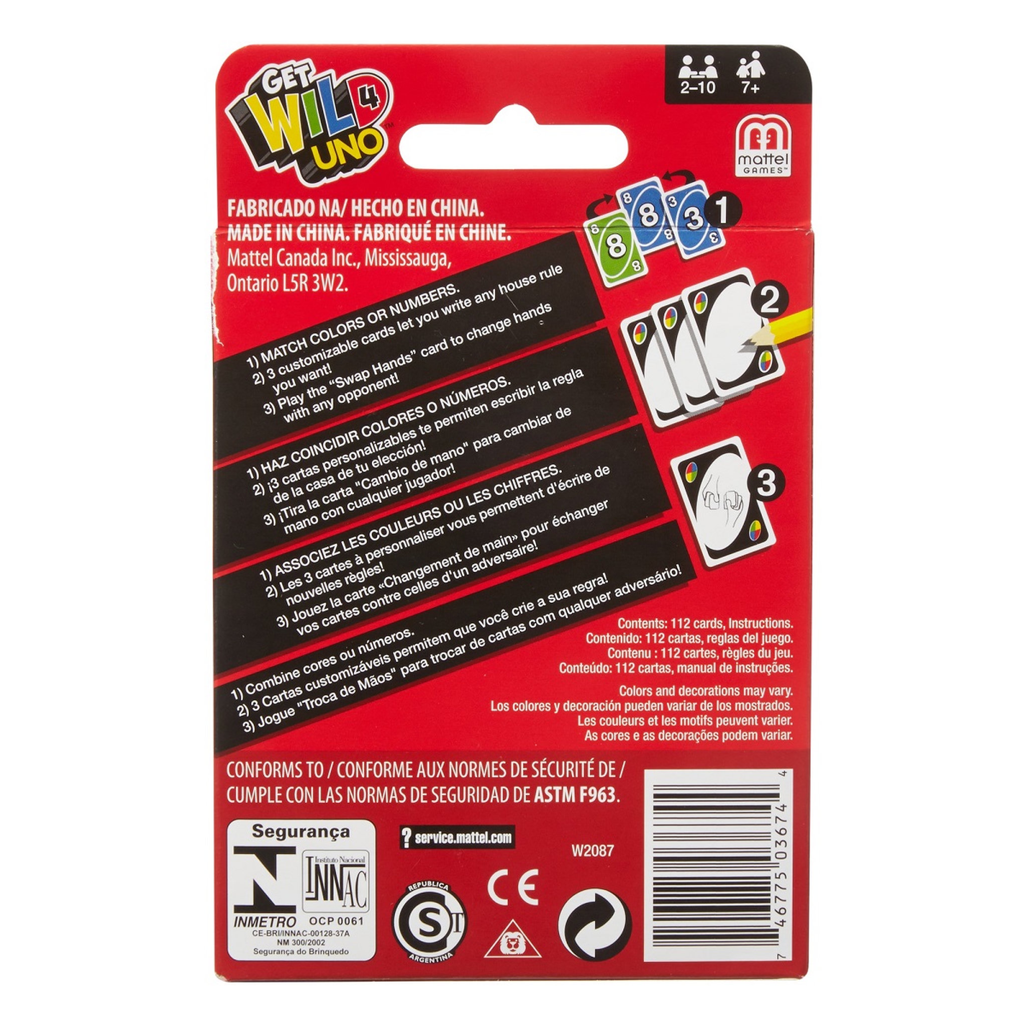 Voir la diapositive 4 : MATTEL Jeu UNO 