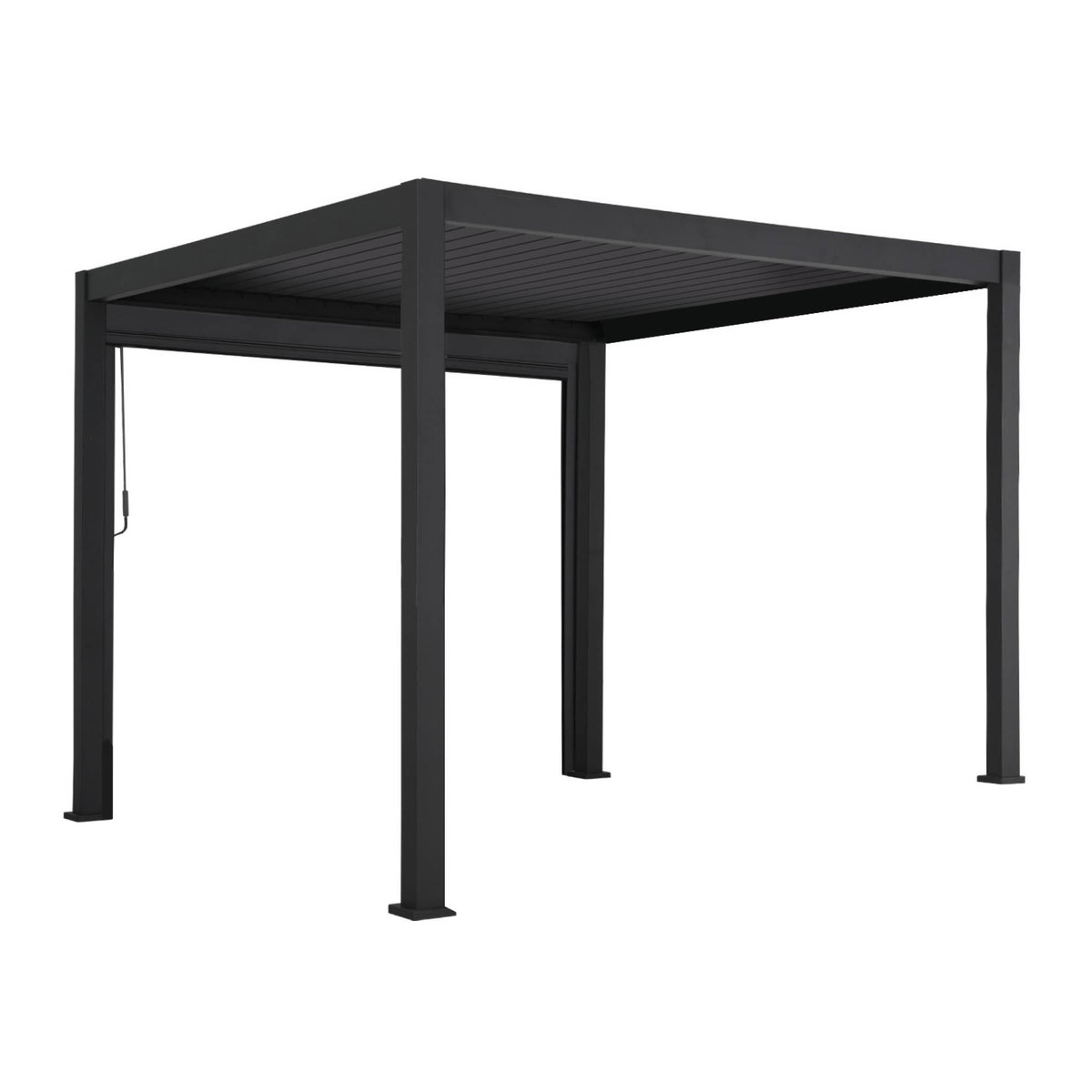 SWEEEK Pergola bioclimatique aluminium 3x3m V2 Triomphe + store 3m