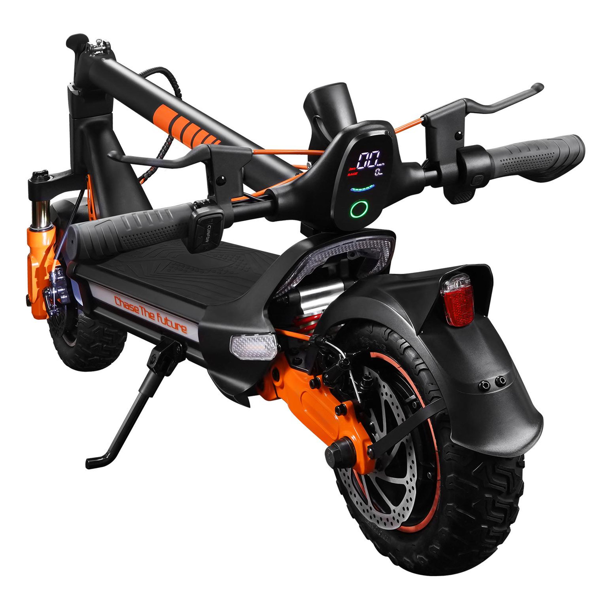 Voir la diapositive 2 : CUNFON Trottinette électrique pliable cunfon rz1000, double moteur, batterie 48 v 24 ah