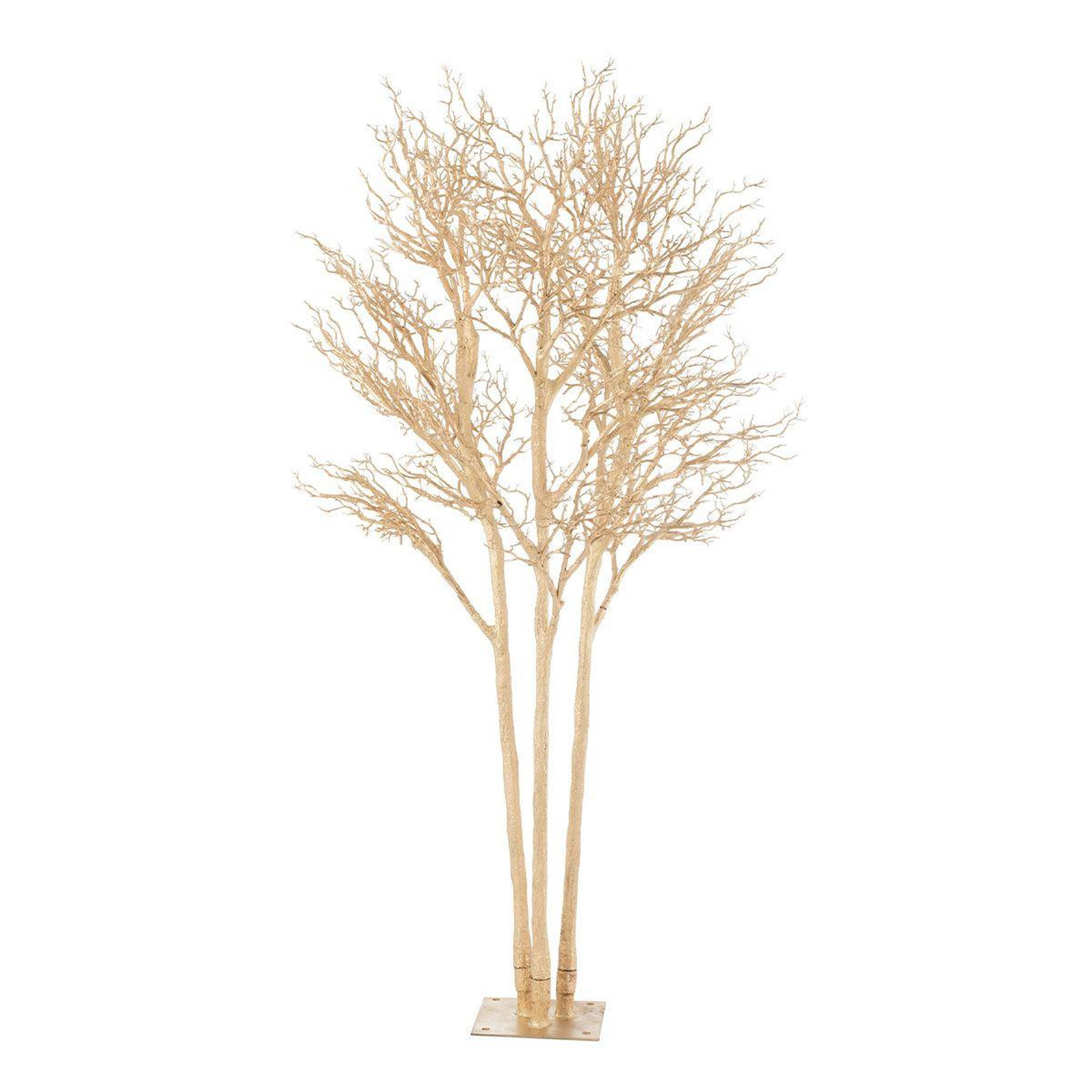 Voir la diapositive 1 : J-LINE Arbre déco en métal  3 troncs  240cm or