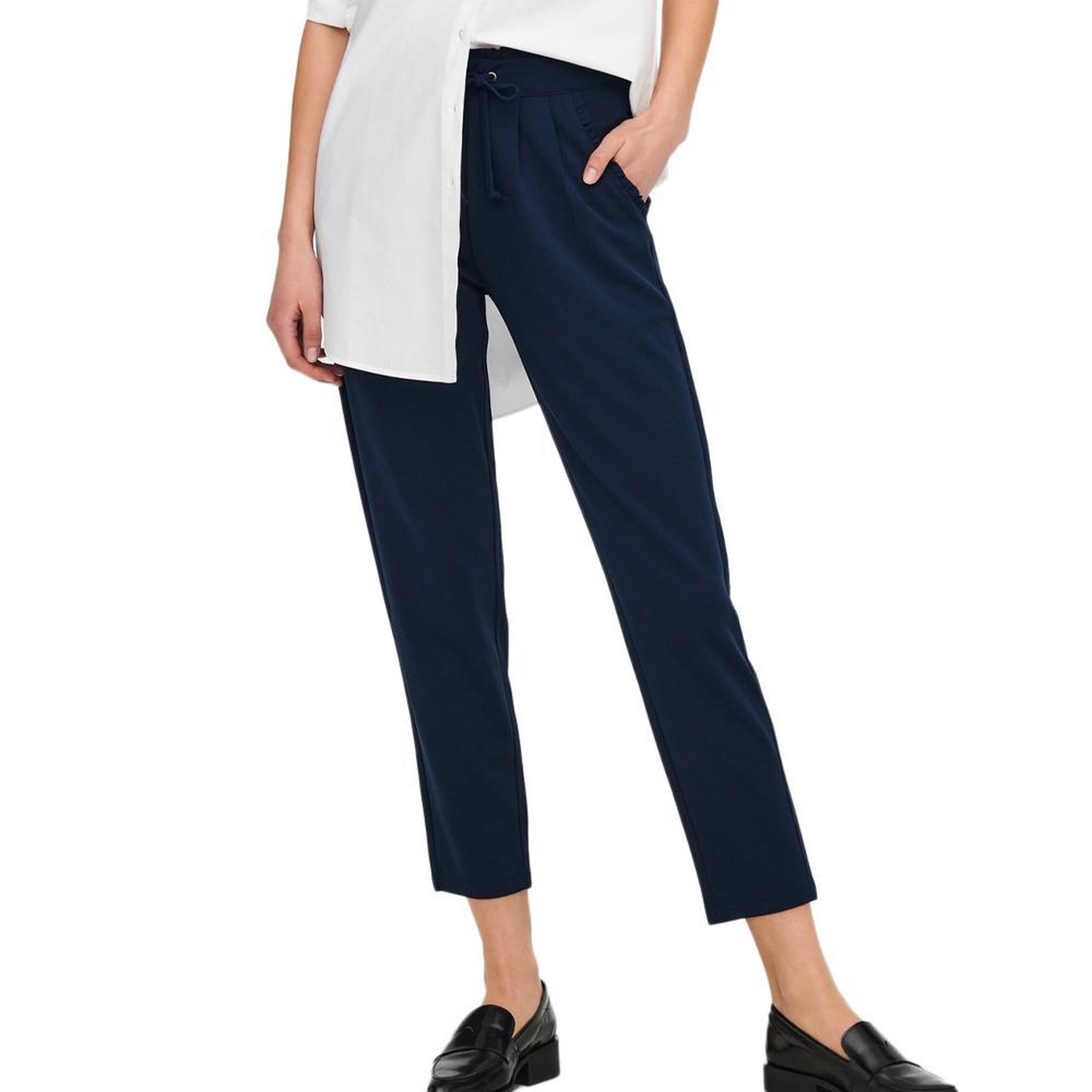 JACQUELINE DE YONG Pantalons fluide marine femme jdy life new ancle. Coloris disponibles : Bleu