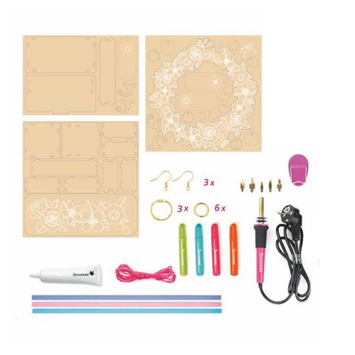 Au Sycomore Lovely box XL - Pyrogravure - Maquette et bijoux