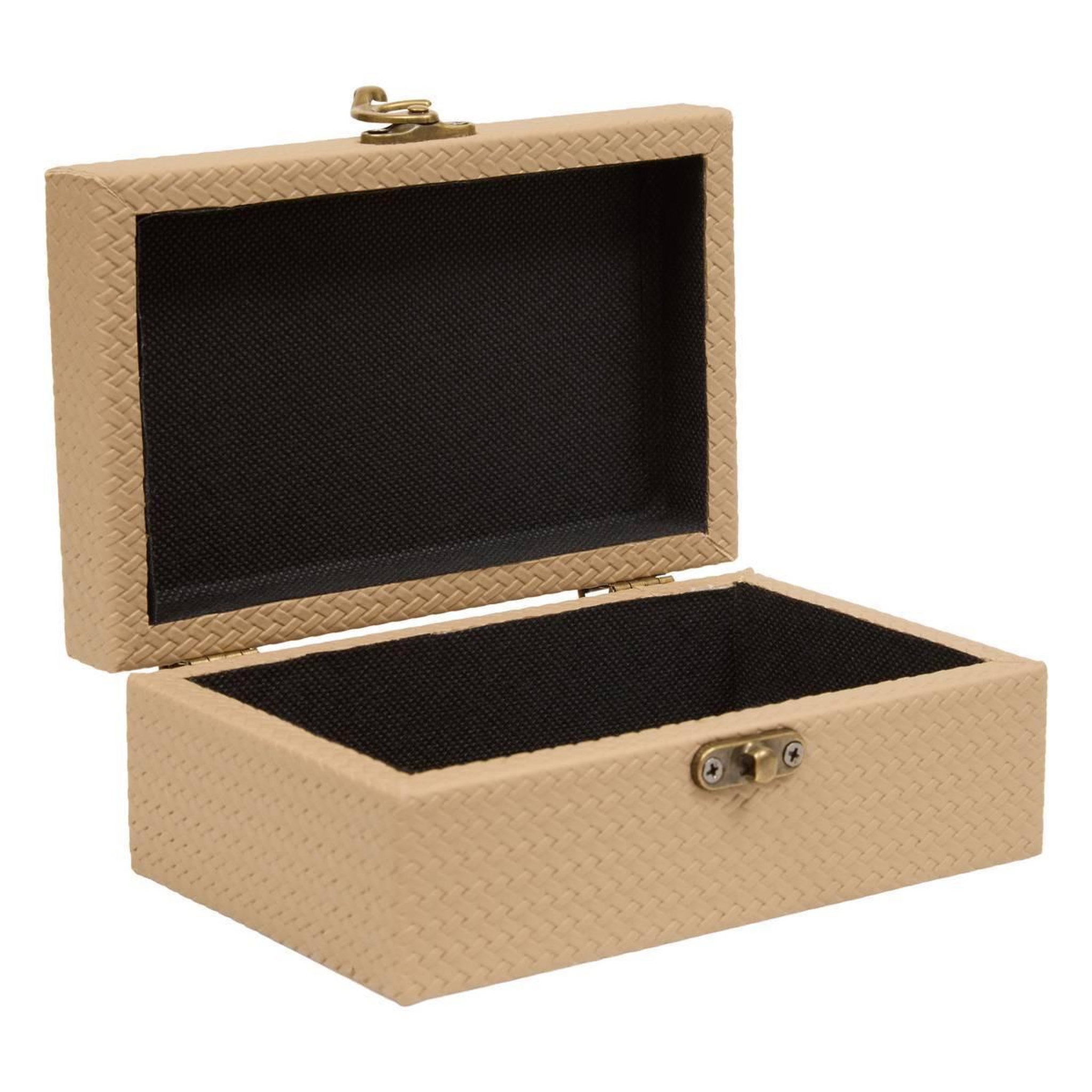 Voir la diapositive 5 : ATMOSPHERA Lot de 4 boîtes de rangement  bonie  25cm taupe