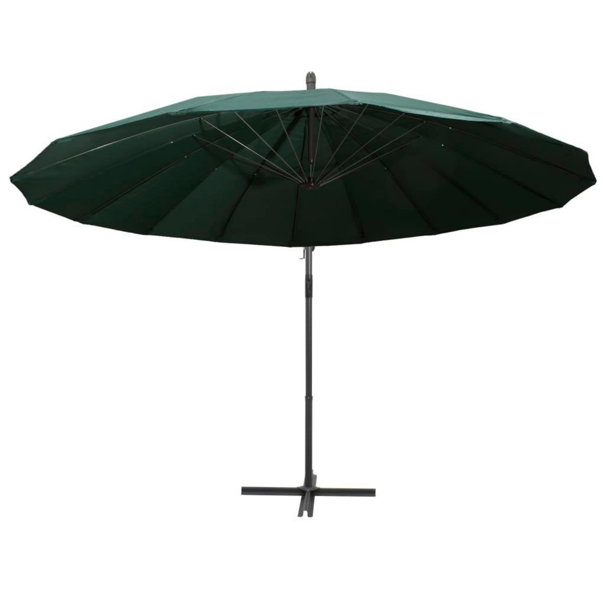 VIDAXL Parasol suspendu avec poteau en aluminium Vert 3 m