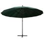 Voir la diapositive 3 : VIDAXL Parasol suspendu avec poteau en aluminium Vert 3 m