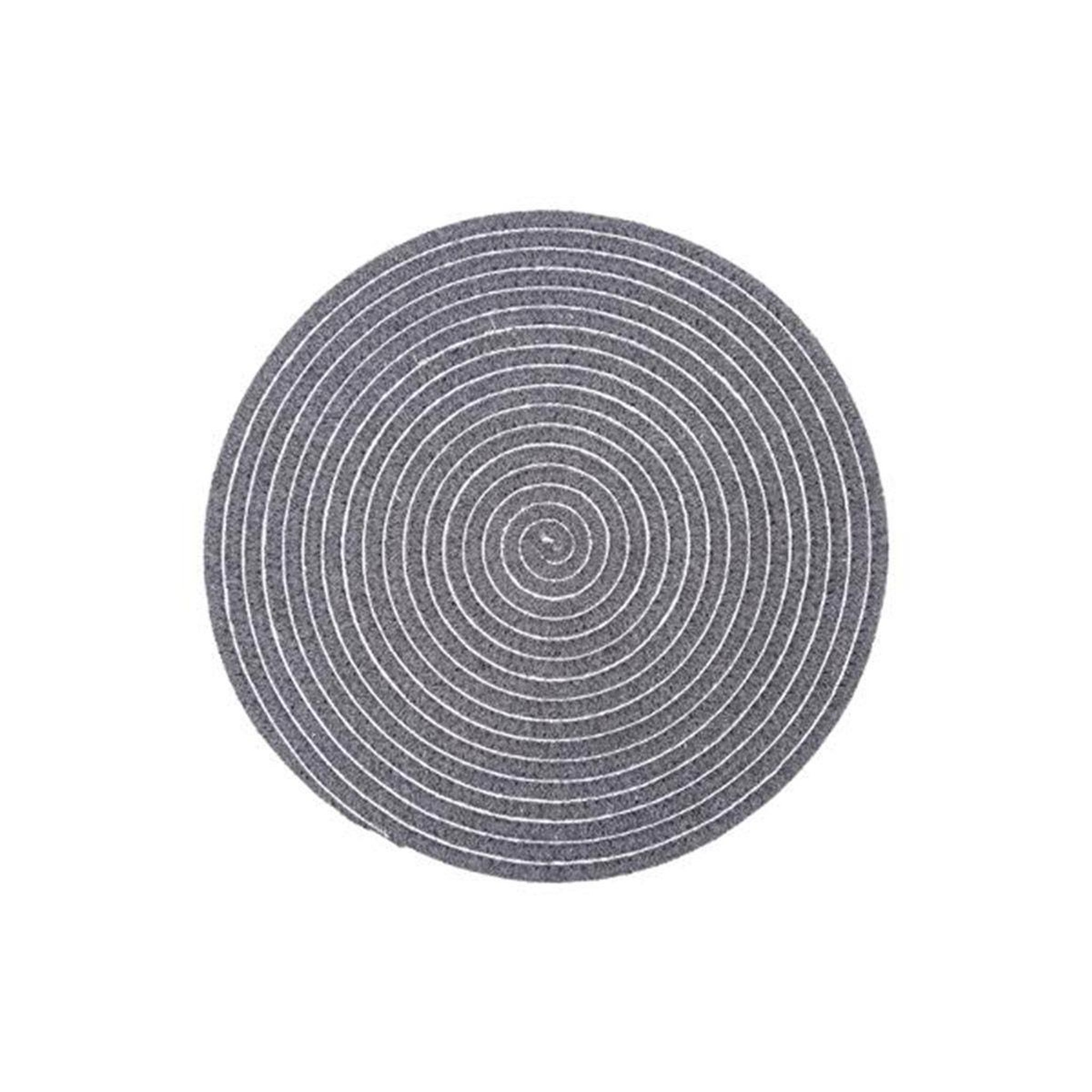 SECRET DE GOURMET Set de table rond déco  shiny  35cm gris foncé