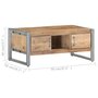 Voir la diapositive 6 : VIDAXL Table basse 95x50x40 cm Bois de manguier brut