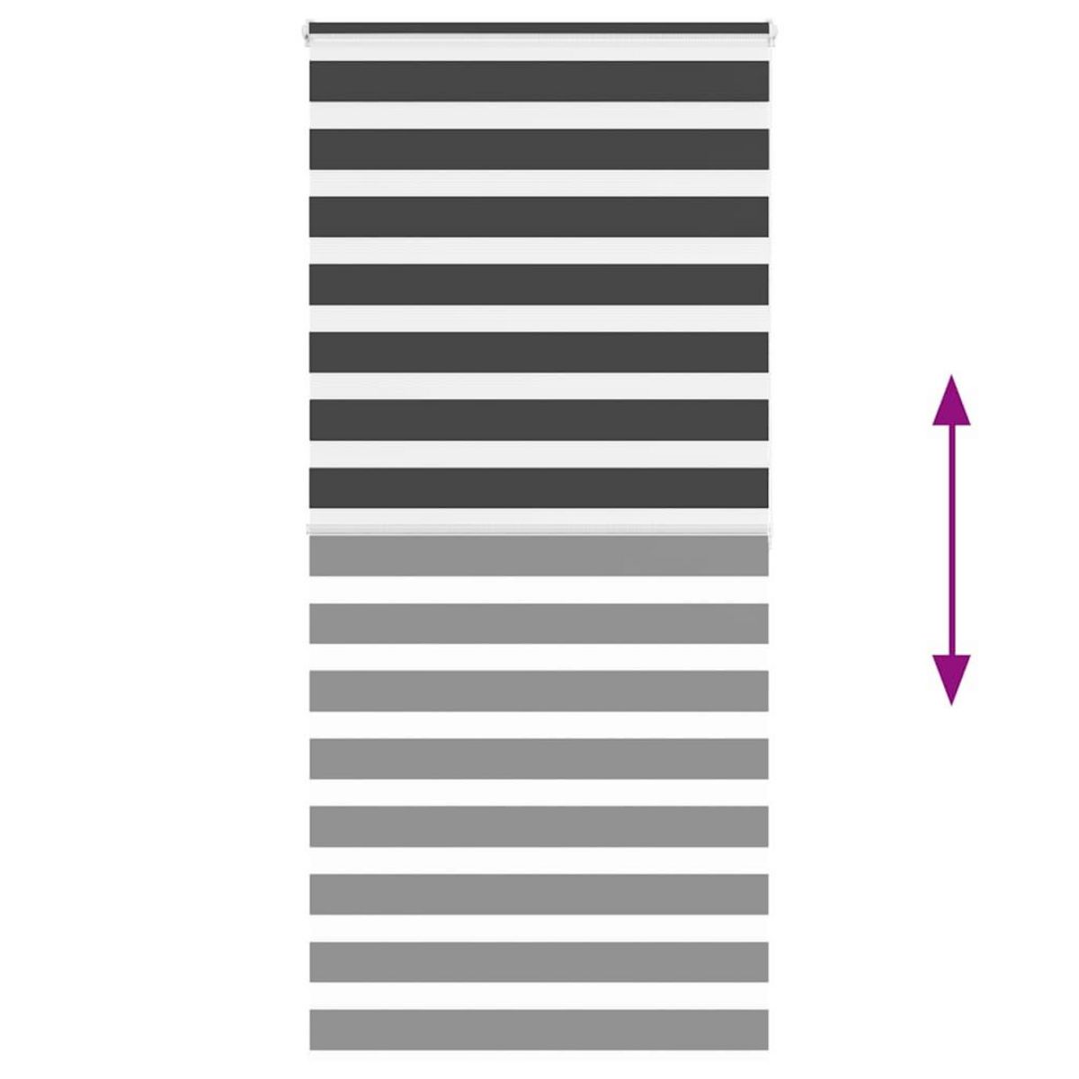 VIDAXL Store zebre noir 105x200 cm largeur du tissu 100,9 cm polyester