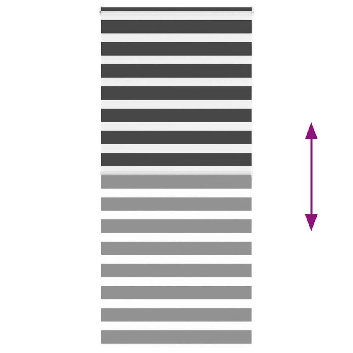 VIDAXL Store zebre noir 105x200 cm largeur du tissu 100,9 cm polyester