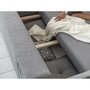 Voir la diapositive 4 : BEST MOBILIER Lena - canapé d'angle convertible - avec coffre - style scandinave - 5 places - droit