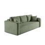 Voir la diapositive 6 : BEST MOBILIER Miro - canapé droit 3 places - convertible avec coffre - en velours texturé