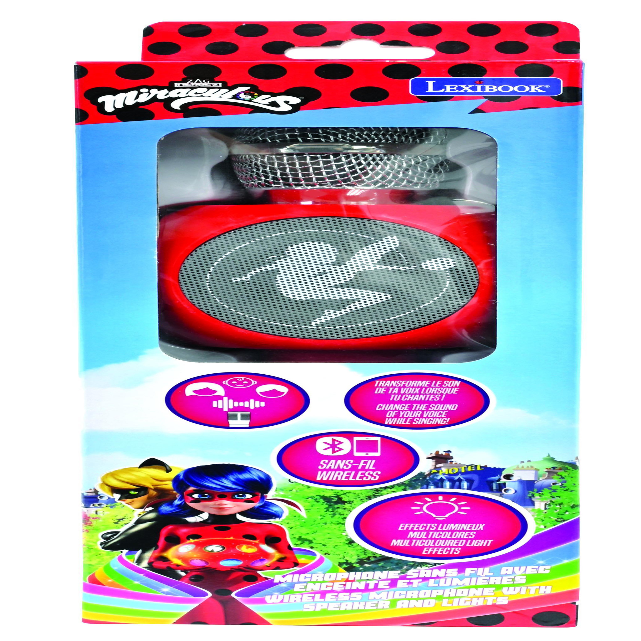 Voir la diapositive 5 : Lexibook Micro Karaoké Sans Fil Miraculous Enceinte Bluetooth