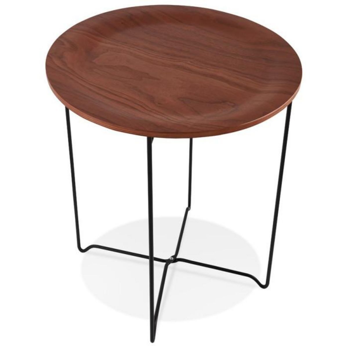 Paris Prix Table d'Appoint Design  Kwiko  46cm Noyer