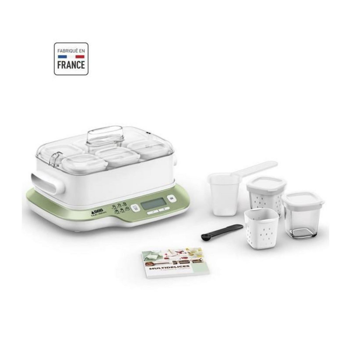 SEB SEB Yaourtiere 6 pots, 6 programmes dont 1 mode express, Yaourts et desserts maison, Utilisation simple, Fabriqué en France YG6