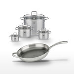 ELO Lot 4 Faitouts Elo Relief Evolution 12/16/20/26 cm et Poêle 32 cm