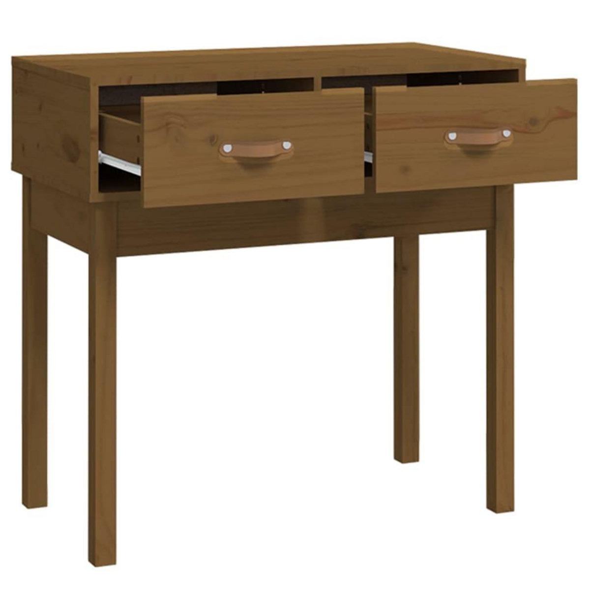 VIDAXL Table console Marron miel 76,5x40x75 cm Bois massif de pin