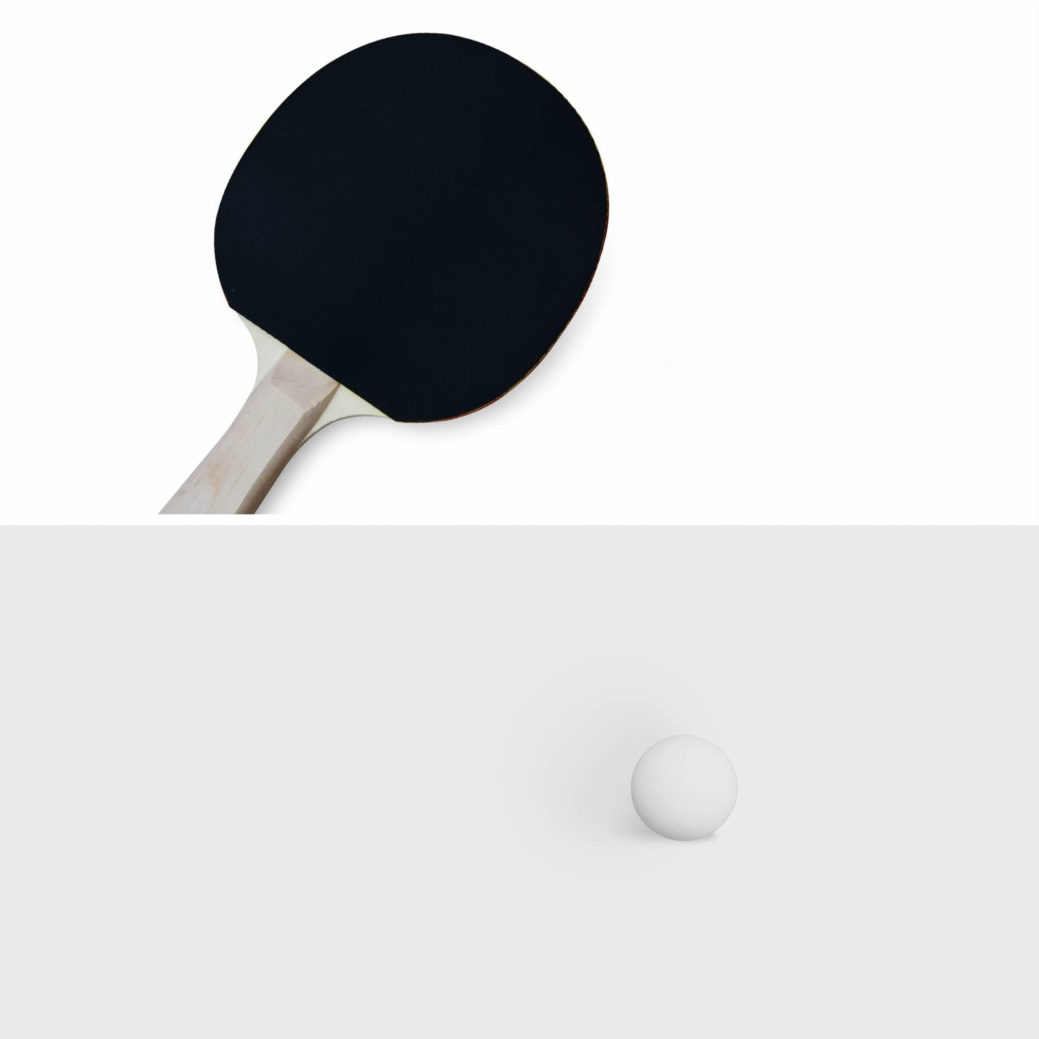 Voir la diapositive 2 : SWEEEK Lot de 2 raquettes et 3 balles pour table de Ping-Pong