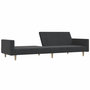 Voir la diapositive 4 : VIDAXL Canape-lit a 2 places gris fonce tissu