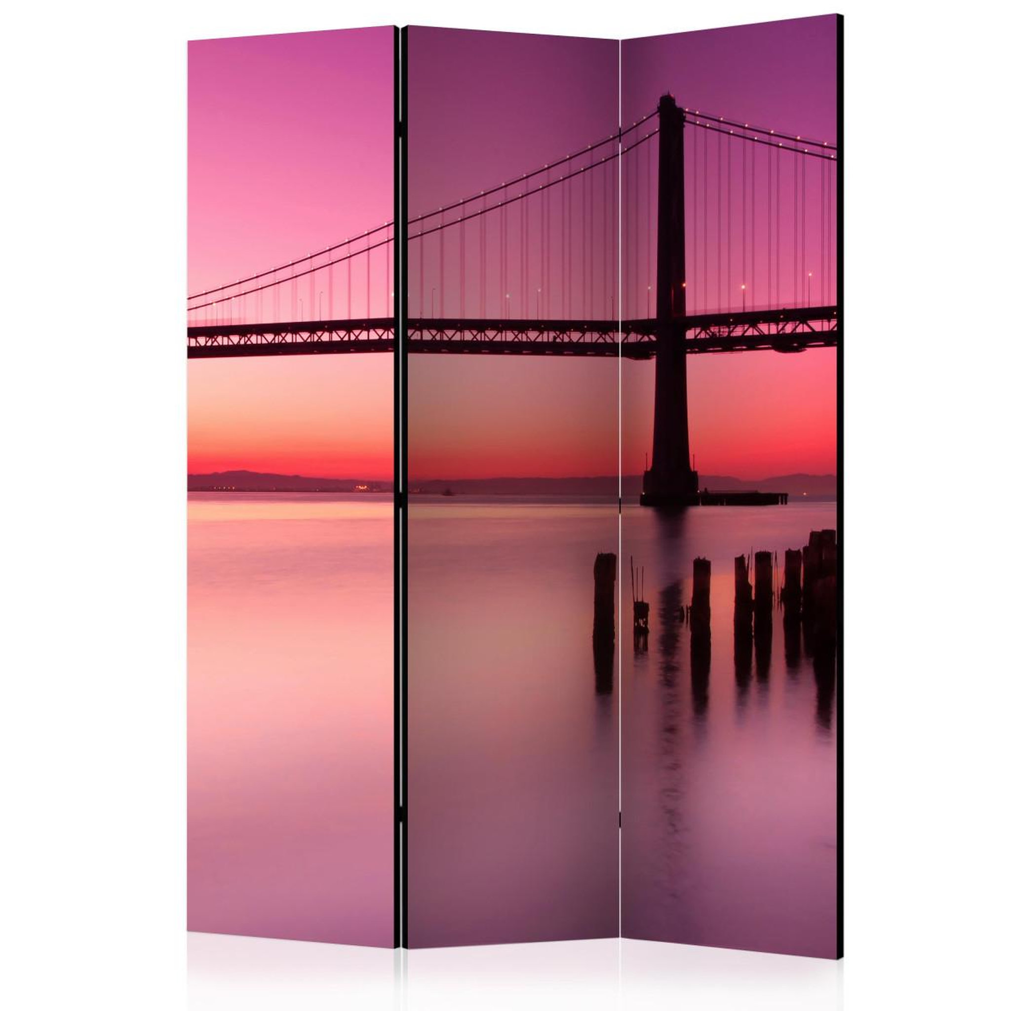 Paris Prix Paravent 3 volets  purple evening  135x172cm