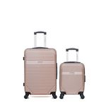 AMERICAN TRAVEL Lot de 2 - Valises weekend et cabine XXS MEMPHIS. Coloris disponibles : Noir