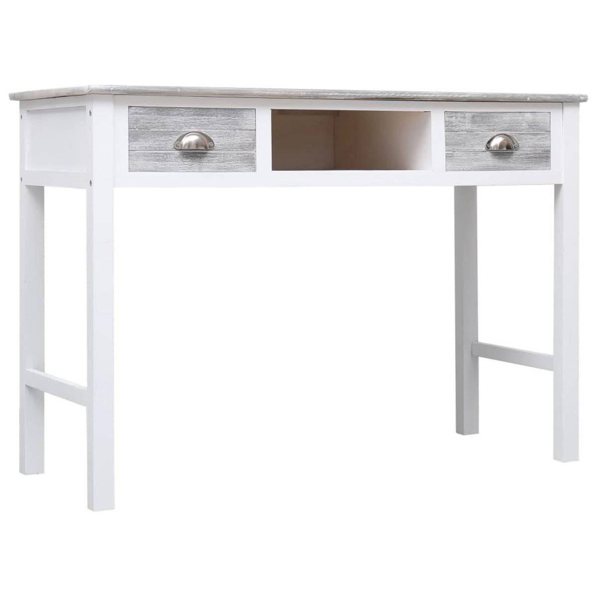 VIDAXL Bureau Gris 110x45x76 cm Bois