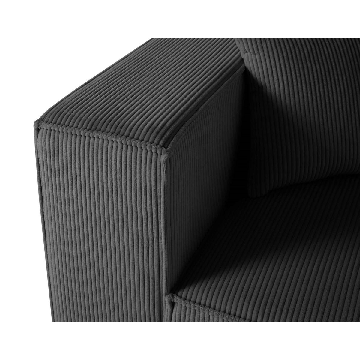LISA DESIGN Arty - module d'assise gauche - en velours côtelé