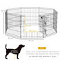 Voir la diapositive 3 : PAWHUT Parc enclos modulable pour chien animaux porte verrouillable 8 panneaux dim. panneau 61L x 61H cm métal noir