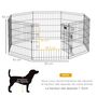 Voir la diapositive 3 : PAWHUT Parc enclos modulable pour chien animaux porte verrouillable 8 panneaux dim. panneau 61L x 61H cm métal noir