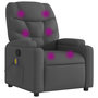 Voir la diapositive 2 : VIDAXL Fauteuil de massage inclinable Gris fonce Tissu