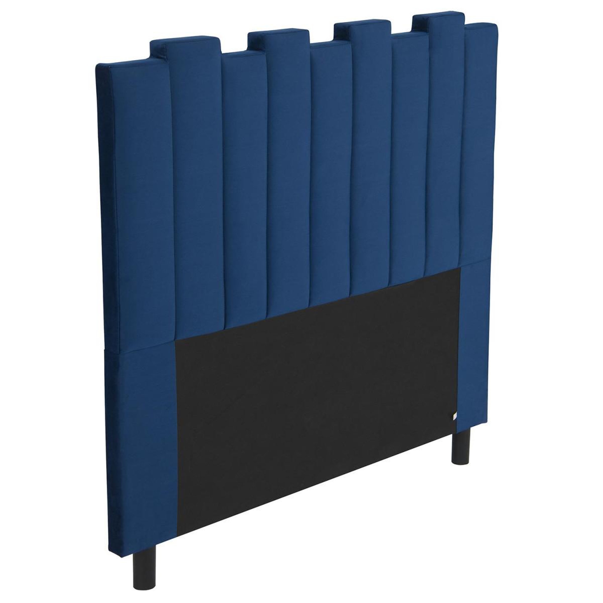 Voir la diapositive 3 : Paris Prix Tête de lit en velours design  kenty  140cm bleu