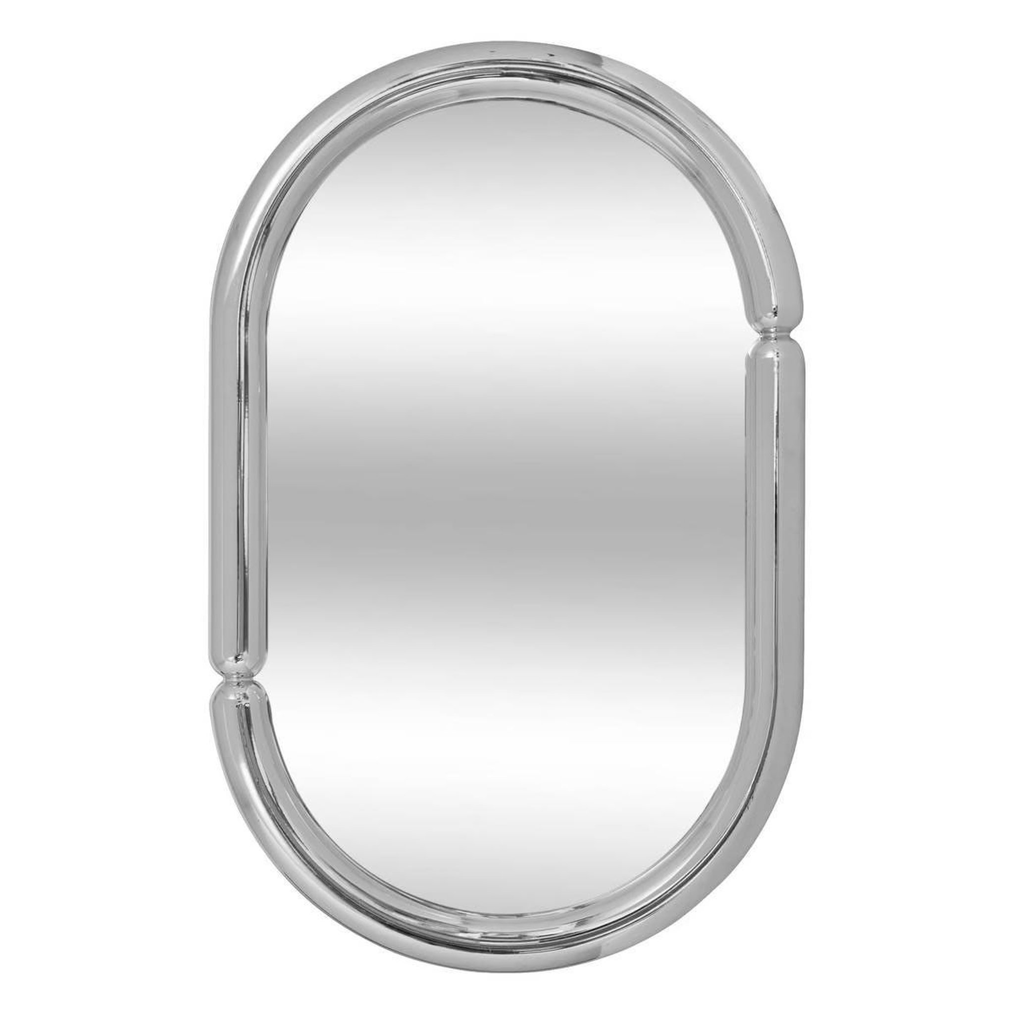 ATMOSPHERA Miroir mural ovale  micaela  55cm argent