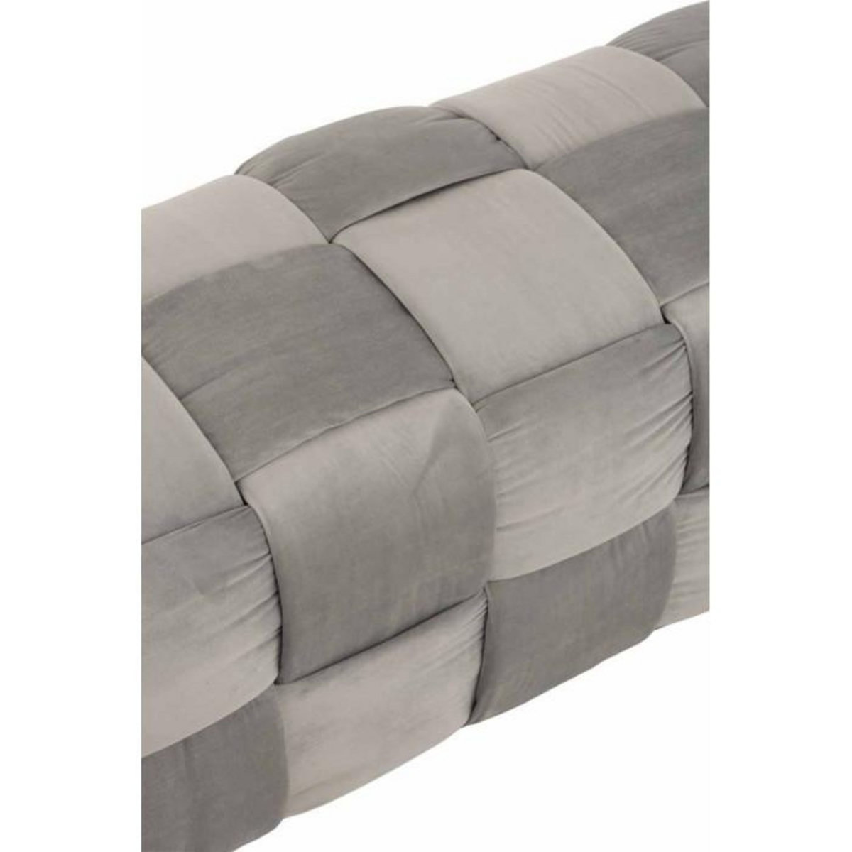 Paris Prix Pouf Design  3 Personnes  120cm Gris Clair
