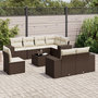 Voir la diapositive 1 : VIDAXL Salon de jardin avec coussins 9 pcs marron resine tressee