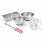 ZENKER Set de 5 ustensiles de pâtisserie moule à gâteaux bols spatule et verre doseur Zenker Silver