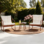 Voir la diapositive 5 : CONCEPT USINE Ensemble de jardin 2 fauteuils terracotta avec table basse ATRANI
