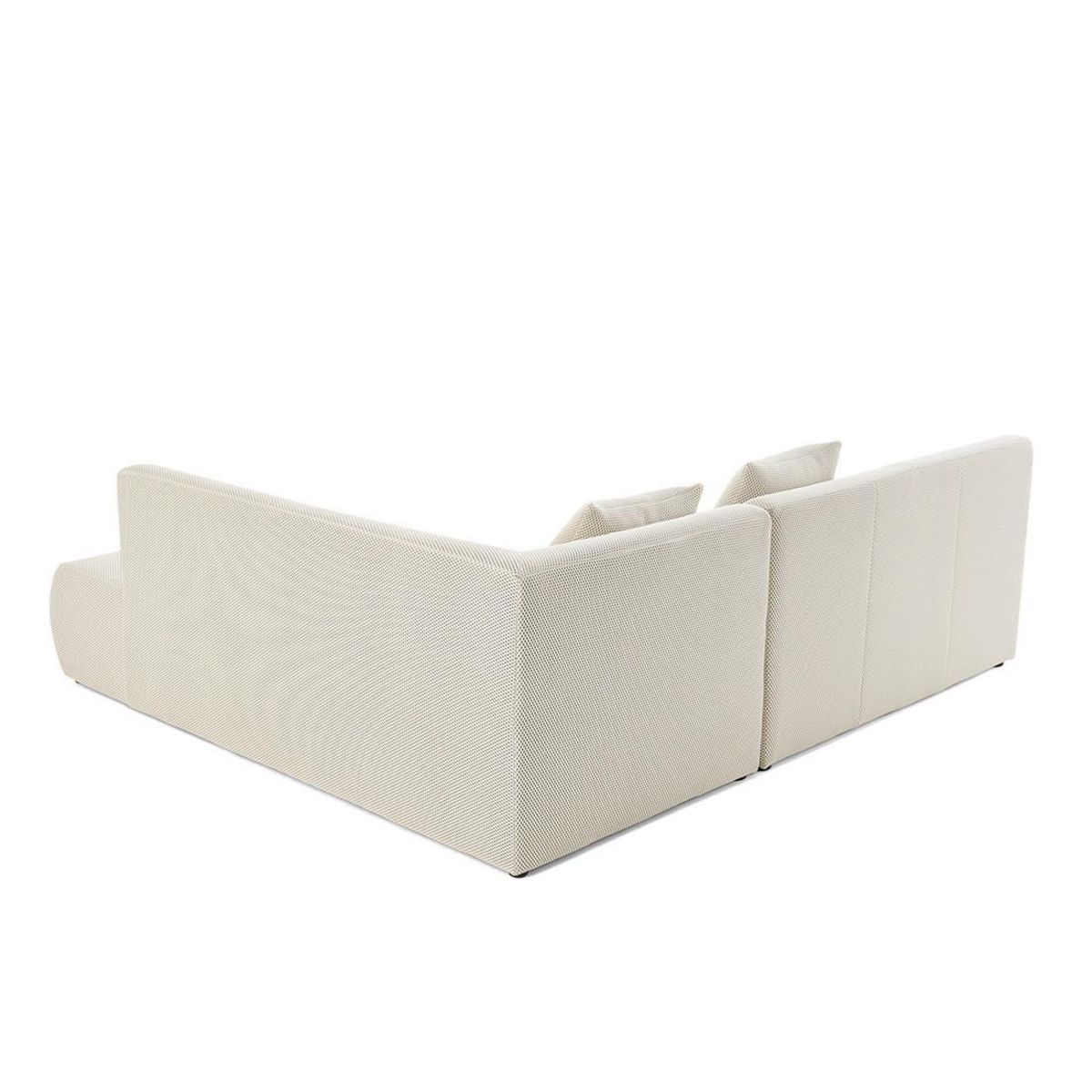 LISA DESIGN Onyx - canapé modulable d'angle droit 5 places - en tissu mailles 3d