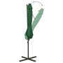 Voir la diapositive 3 : VIDAXL Parasol de jardin en porte-a-faux et mat et lumieres LED vert
